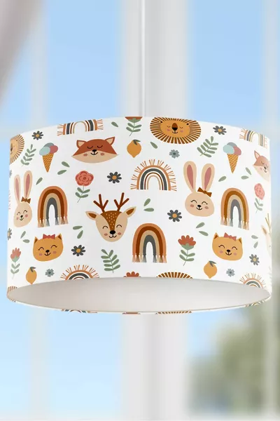 ثريات أطفال بتصميم قوس قزح والحيوانات