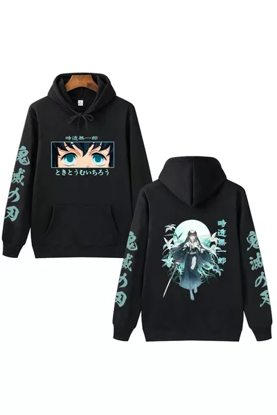Demon Slayer Tokito Muichiro Kapüşonlu Hoodie
