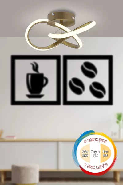 София Модерен плафон с избледняващ ефект, 3 режима на светлина, за таван, нов, за хол, кухня, коридор, LED полилей