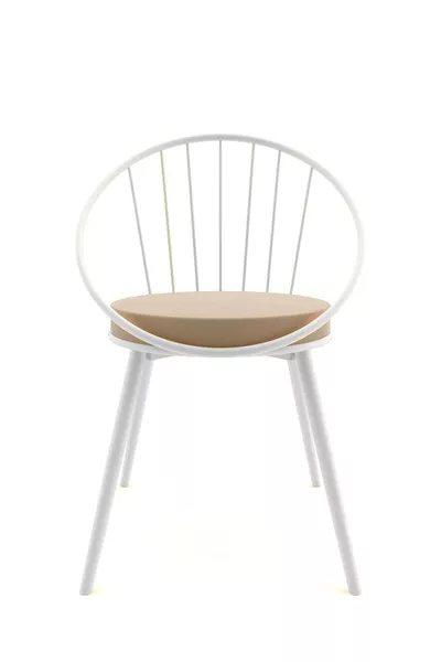 September Metal Wire Chair White Coffee