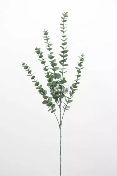 Изкуствена ретро пастелна клонка евкалипт  cm Пудра-зелена