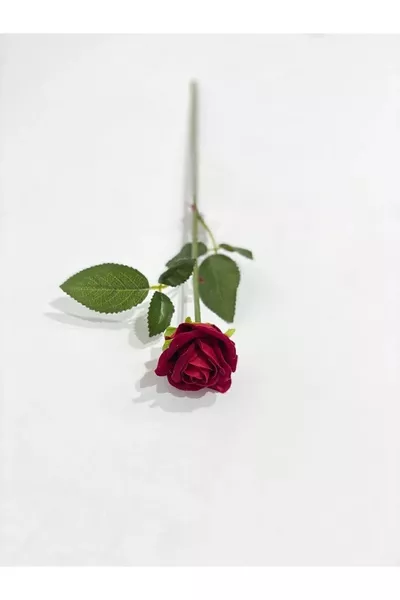  бр. изкуствена кадифена червена роза за Свети Валентин, годеж, подарък за учители