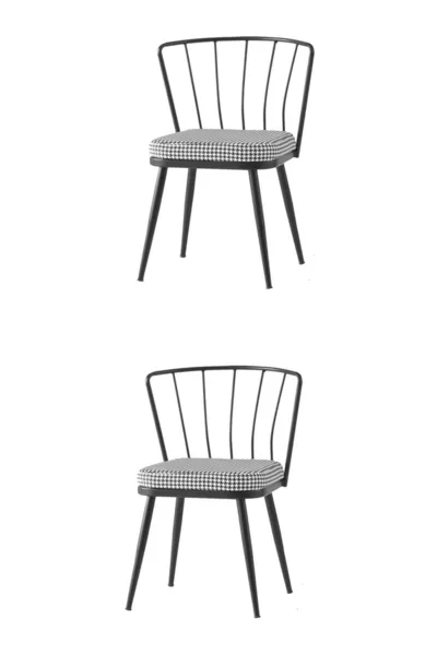 2 Pieces Black Sun Chair Kitchen Living Room Dining Room Chair with Metal Legs