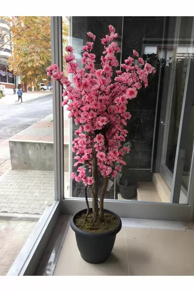 شجرة فرع الربيع الوردي الاصطناعية من سيهانجيجيكليك ارتفاع سم