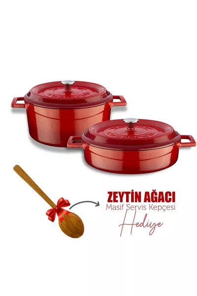 Cast Round Deep and Shallow 5-Piece Cookware Set
