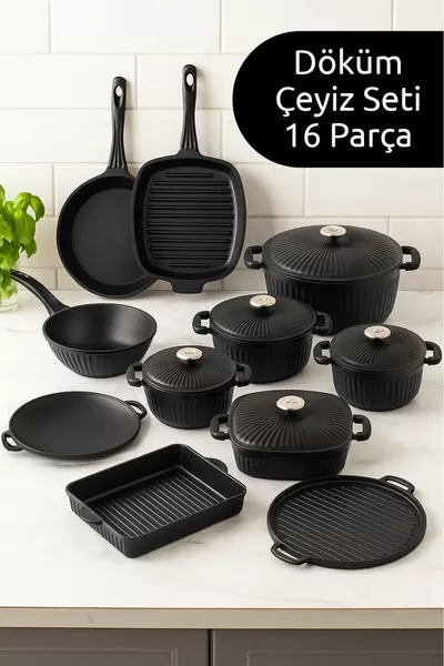 Valeriya Cast Cover Part Dowry Set Black