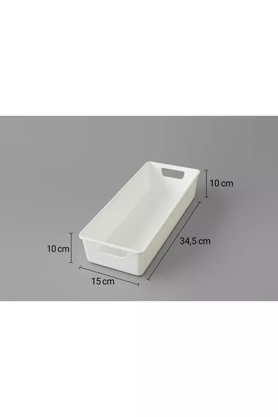 Комплект от 3 бели поставки за лъжици, органайзер за кухня, чекмедже и шкаф, кутия за ножове и черпаци