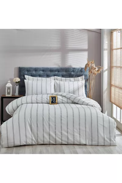 Dubbelzijdig Dekbedovertrekset voor Tweepersoonsbed met Hoeslaken