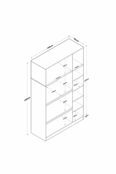 Rani 6-Door Bed Quilt Pillow Storage Cabinet Cm