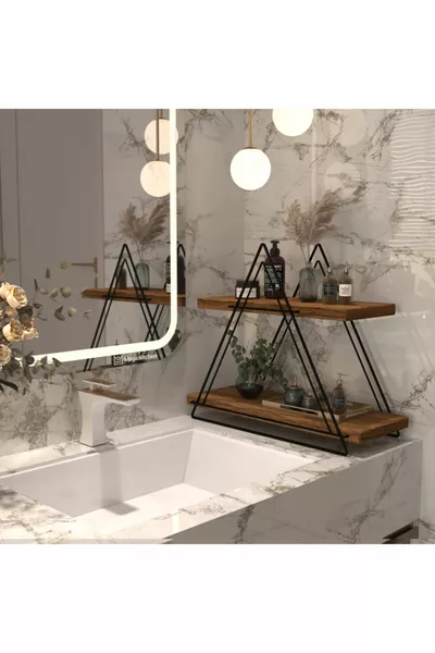 Dreieckiger Tisch-Servierregal Dekorativer Küchen- und Badorganizer