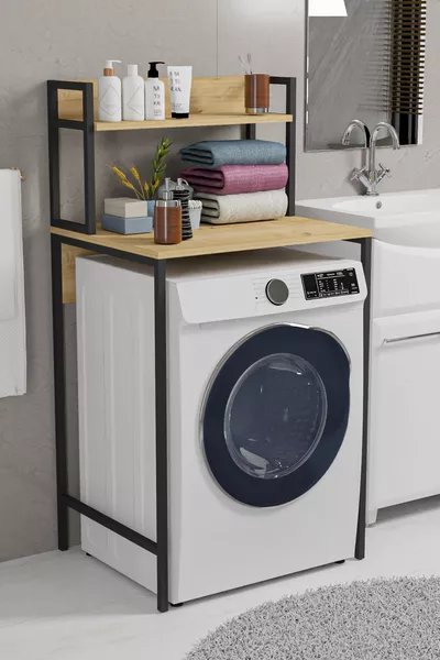 Wasmachine Bovenop Organizer Badkamerrek Badkamer Organizer Rek met Opbergruimte voor Wasmachine