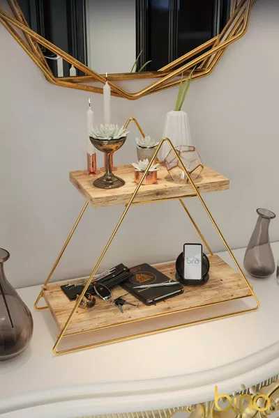 Dreieckiger Tisch-Servierregal Dekorativer Küchen- und Badorganizer