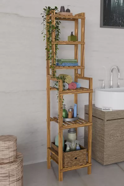 Органайзер за баня с 6 рафта, многофункционален шкаф за баня, рафт за баня и кухня ykm