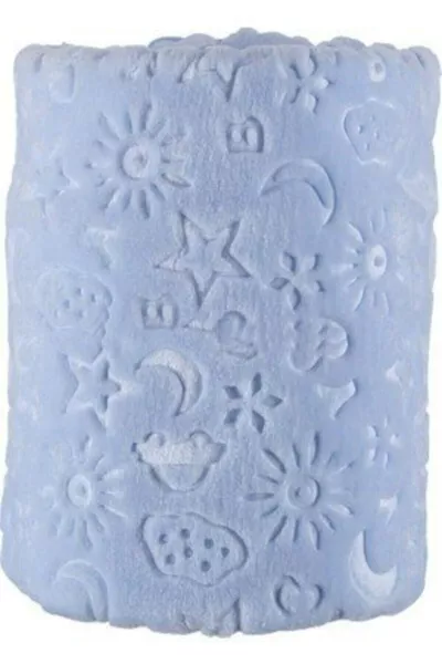 Blau geprägte Babydecke (DAS PRODUKT IST SAISONAL UND DÜNN.)