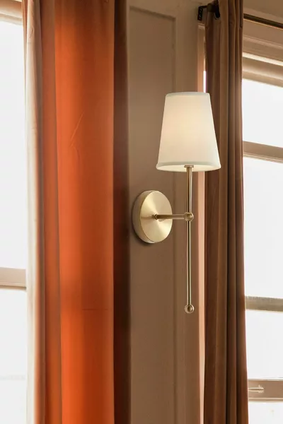 Modern Wandlamp 2 Stuks Werkt op Kabel Elektriciteit Crème Lampenkap Verouderd Goud Geel