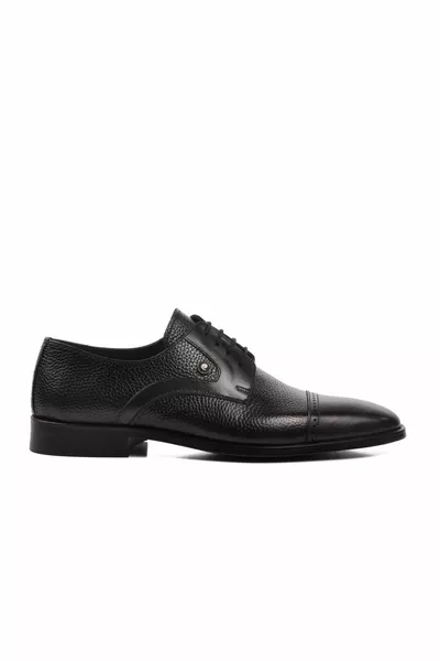  Chaussures classiques en cuir véritable noir pour hommes