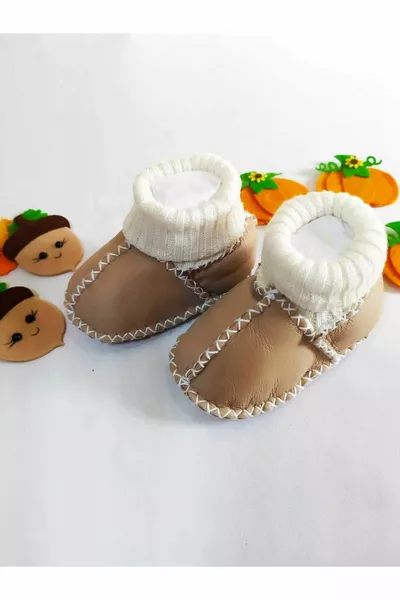 Organic Genuine Lambskin Baby Booties Baby Boots Baby Shoes