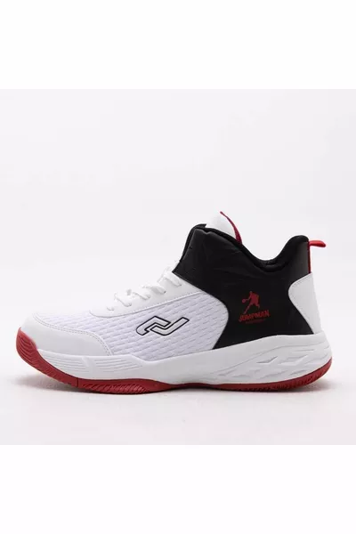  Hommes Blanc Rouge Détail Orthopédique Confortable Léger Basket-ball Baskets