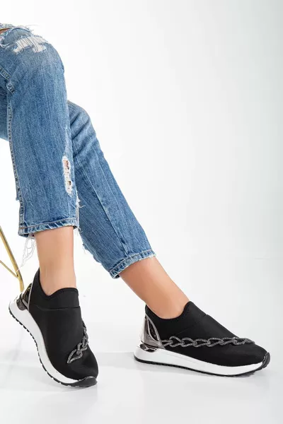 Steç Stone Detailed Platinum Sneakers da donna