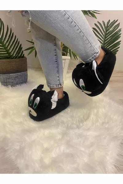 Panduf Сладка котка Том и Джери фигура Зимни удобни меки домашни чехли