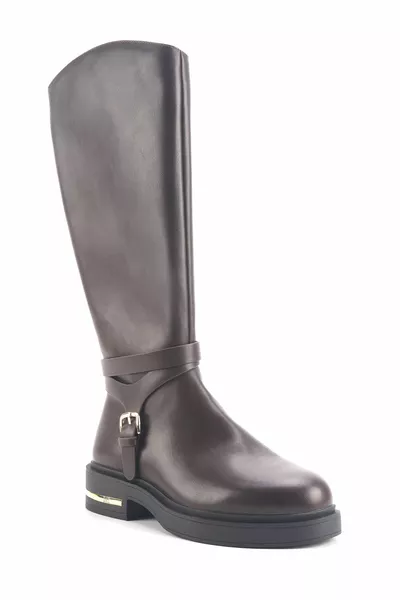 PEARL MARLY 4PR Marron Bottes Plates Femme