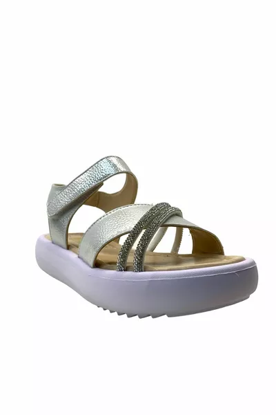  Сандали от сребърен камък за момичета