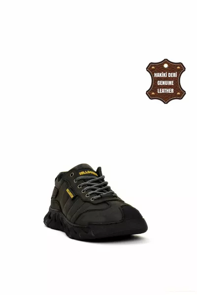 البلدوزر  الرجال أحذية جلدية عادية أنثراسايت