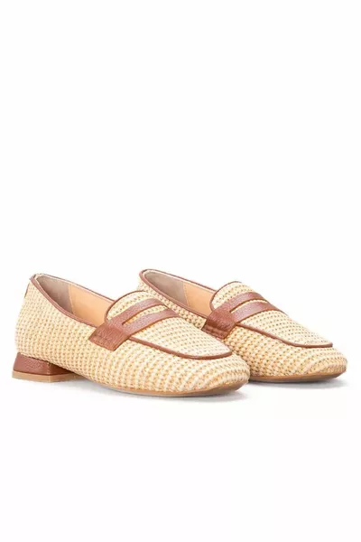 Elare Ballerine da donna in maglia di paglia 