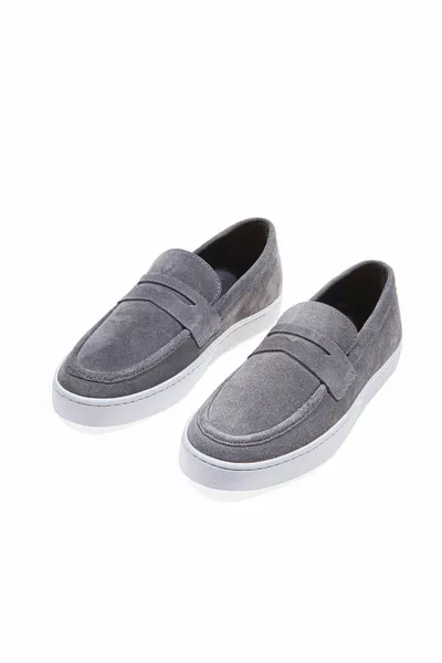 رافينا رمادي جلد الغزال الرجال أحذية Loafer