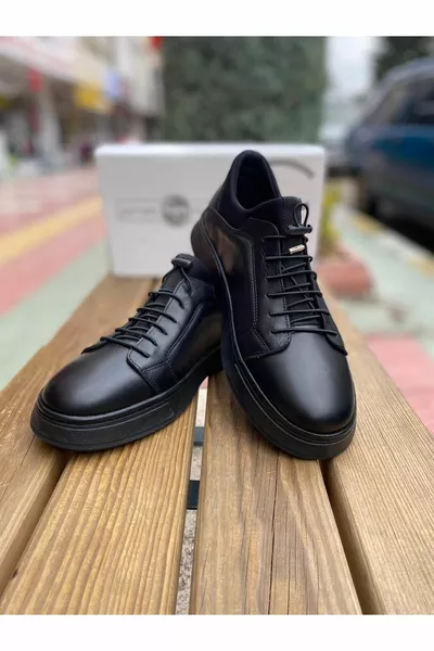 ® |James Franco Мъжки обувки с гъвкава подметка от естествена кожа  ЧЕРЕН ШКАФЧЕ-ЧЕРЕН СТРЕЧ 