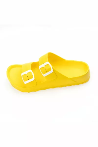 Chaussons à double boucle jaune, 