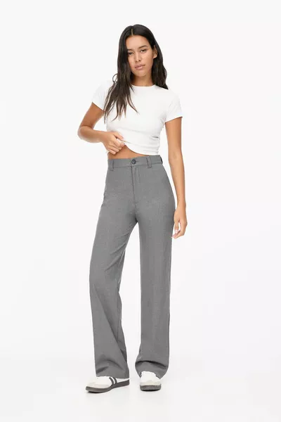 بنطلون قماش مستقيم