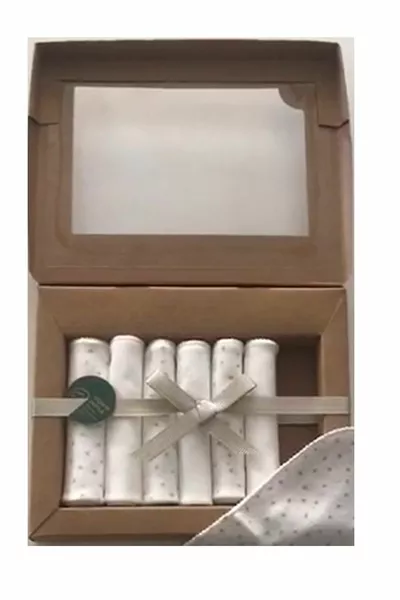 Unisex Baby White Organic Cotton 7 Pack Mouth Wipes