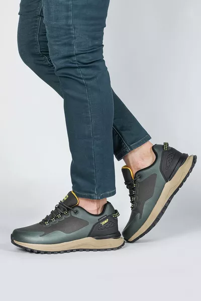  Groen - Zwart Heren Waterdichte Outdoor Sneaker Sneakers