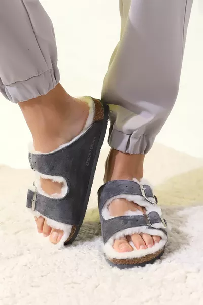 Milano Bont Kurk Zool Orthopedische Unjisex Pantoffels