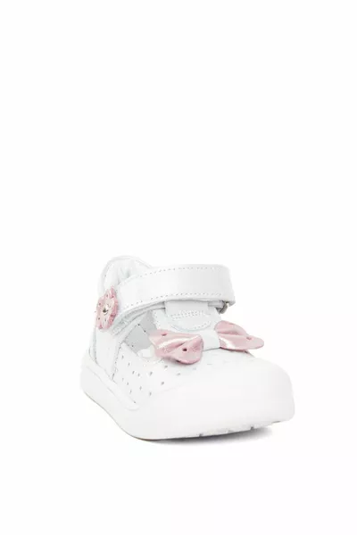 Nn I  First Step Girls Genuine Leather Casual Shoes Silver