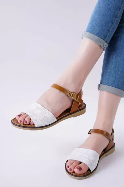 Cardi Sandali in pelle bianca