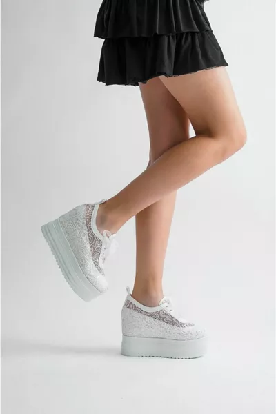 أحذية الزفاف ذات الكعب الخفي  سنتيمتر عالية المتطرفة مريحة الرياضة مساء اللباس الزفاف اللباس أحذية