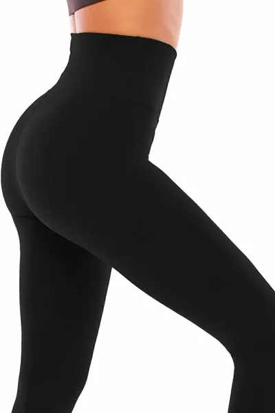 Vrouwen Zwarte Hoge Taille Opheffende Verstevigende Casual en Sport Gym Leggings