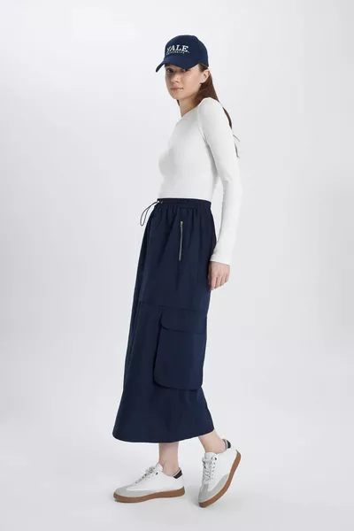 Cargo Fit Poplin Long Length Skirt sp