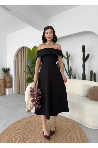 Abito midi Silvain Madonna con scollo basso