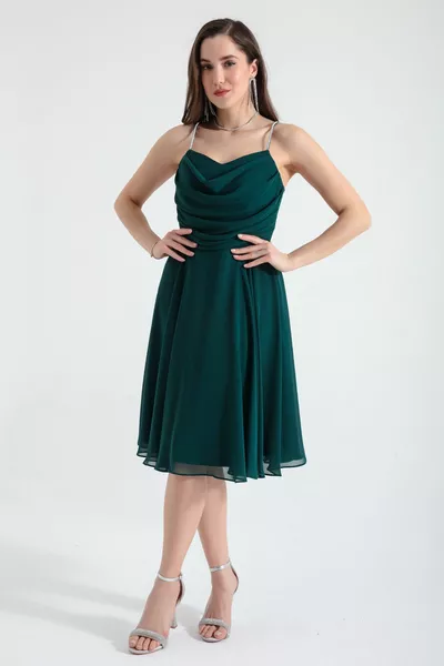 المرأة الزمرد الأخضر الحجر حزام ميدي مساء اللباس