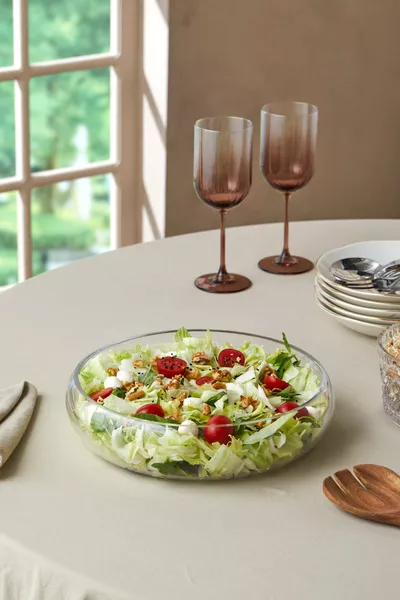 Большая стеклянная салатница ручной работы Selen Concept Simge