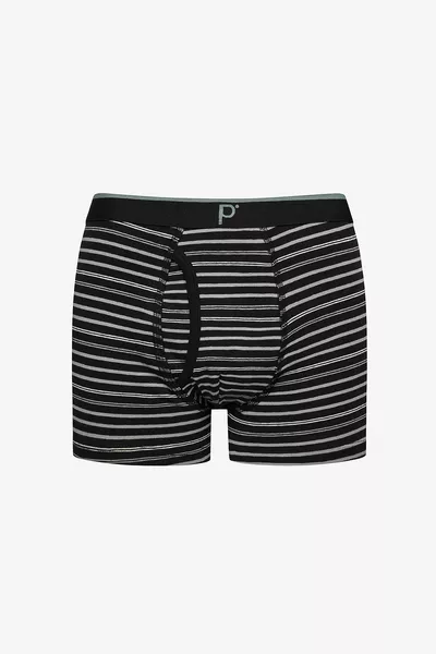 Мъжки памучен тънък райе комплект от 3 цветни боксерки