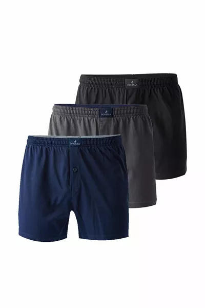 3-Pack Men's Boxer % Cotton Knit Jersey 