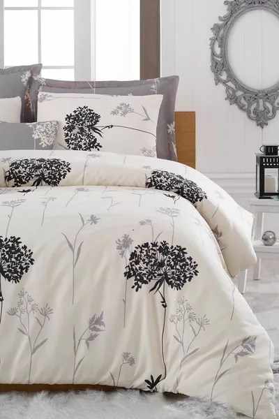 Mature Bedtextiel Set Tweepersoons Efil Beige-Grijs