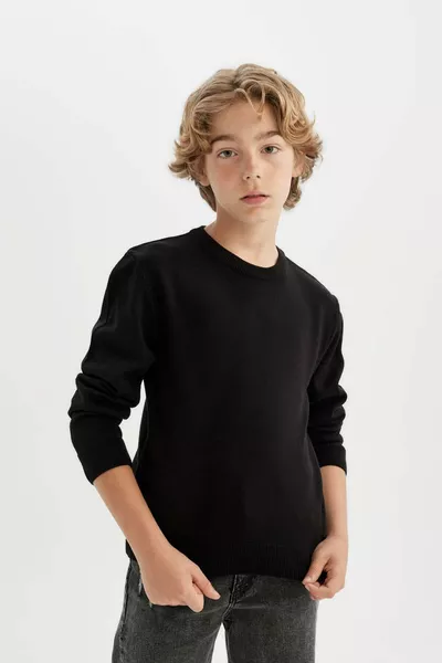 Boys' Bicycle Collar Knit Sweater WN
