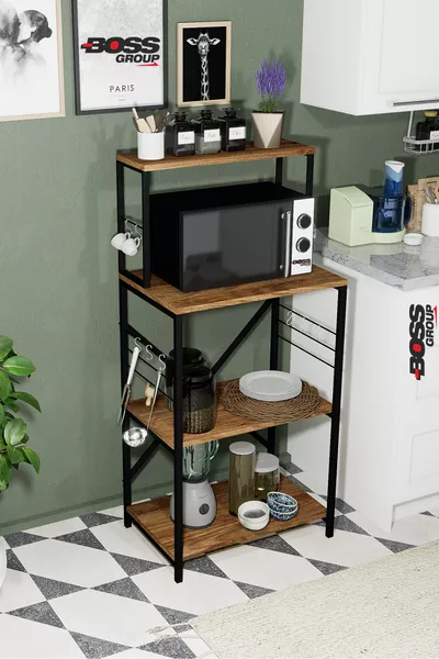 بانغوسو المطبخ بريميوم منظم أرفف متعدد الاستخدامات خزانة زاوية القهوة لحامل الأكواب