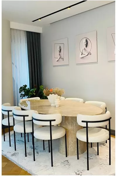 طقم 6 كراسي تيدي لمطبخ، صالون، مقهى، أو مطعم