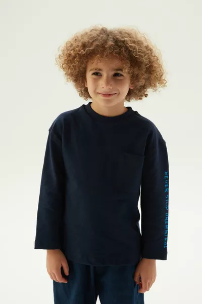 Jongens Donkerblauw Sweatshirt